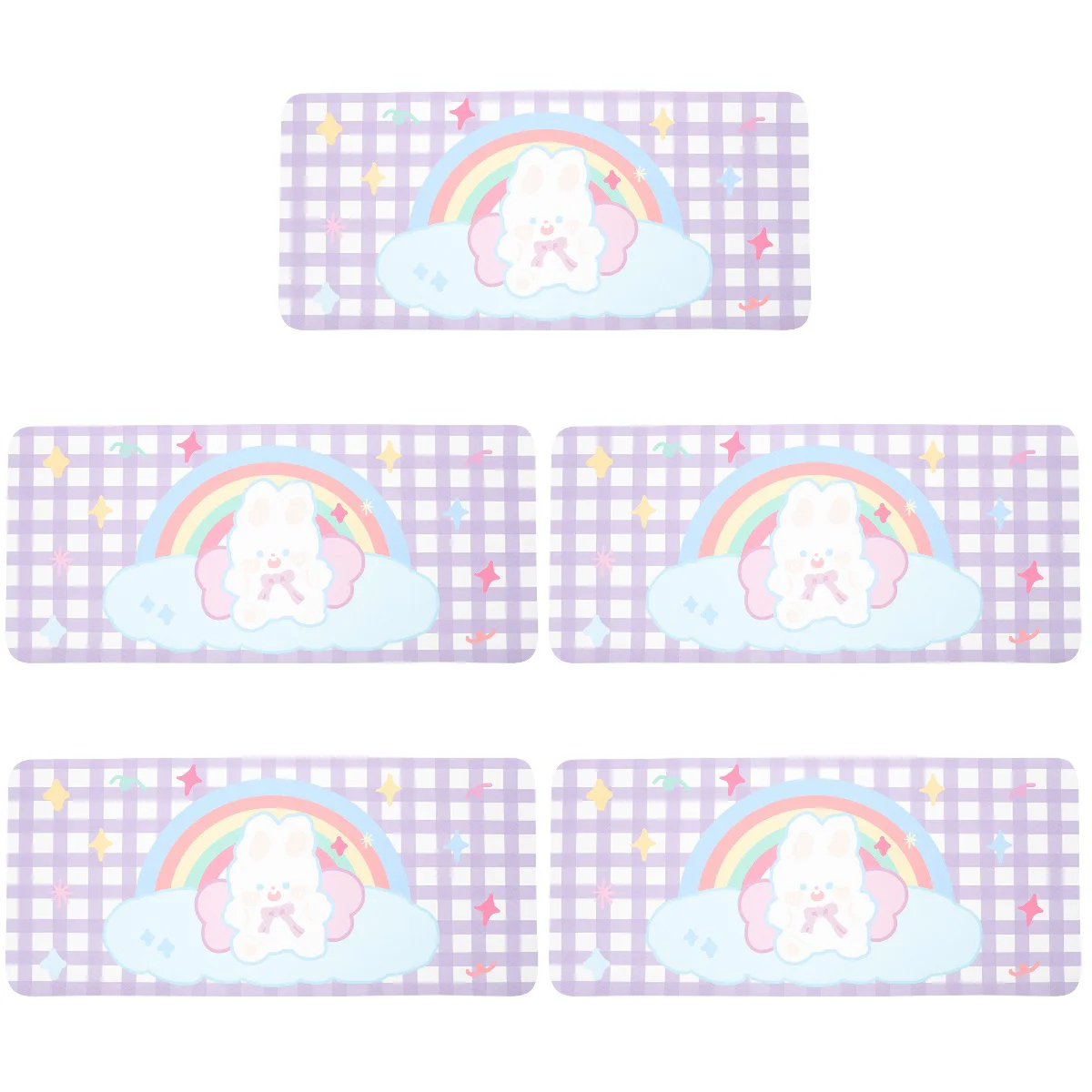 

5pcs Cartoon Animal Pad Office Computer Desktop Pad Non-slip Keyboard Pad