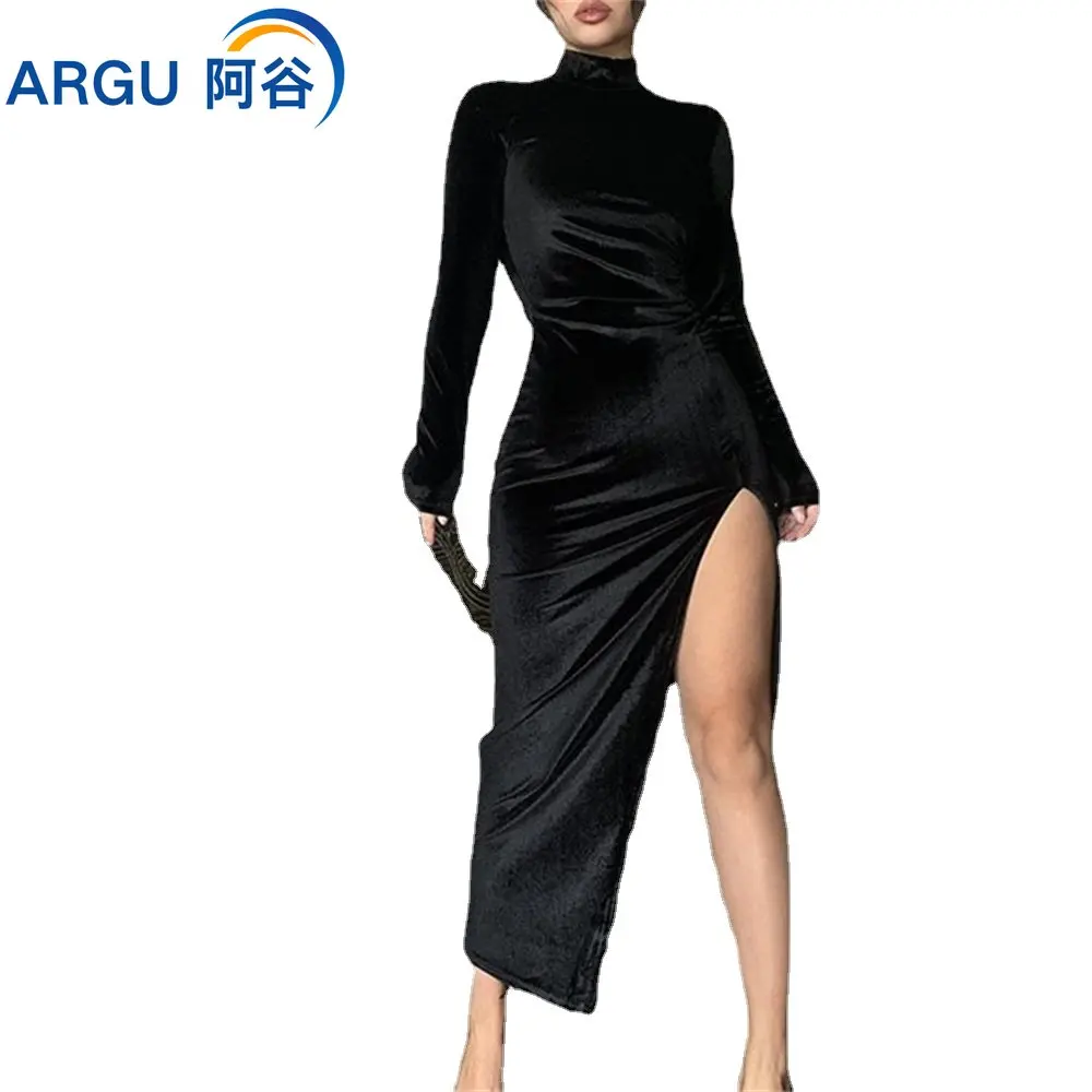 

Женское платье, новинка 2023, большое Свободное платье с круглым вырезом и длинным рукавом, Модное Элегантное повседневное платье, женская одежда, Женское боди