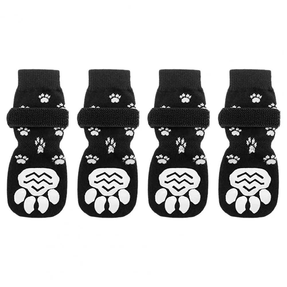 

4Pcs Easy Cleaning Puppy Short Socks Breathable Anti-scratch 3 Colors Wear Resistant Pet Socks Paw Protector Decor