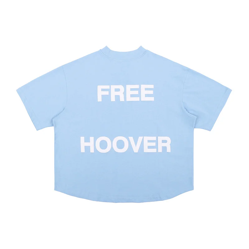 

2022 г., Kanye West Free Hoover, женские и мужские футболки с принтом, футболки, Ларри Ховер, ограниченная серия, хип-хоп, футболка большого размера