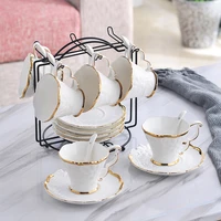 european creative ceramic bone china scented tea coffee cup and saucer set