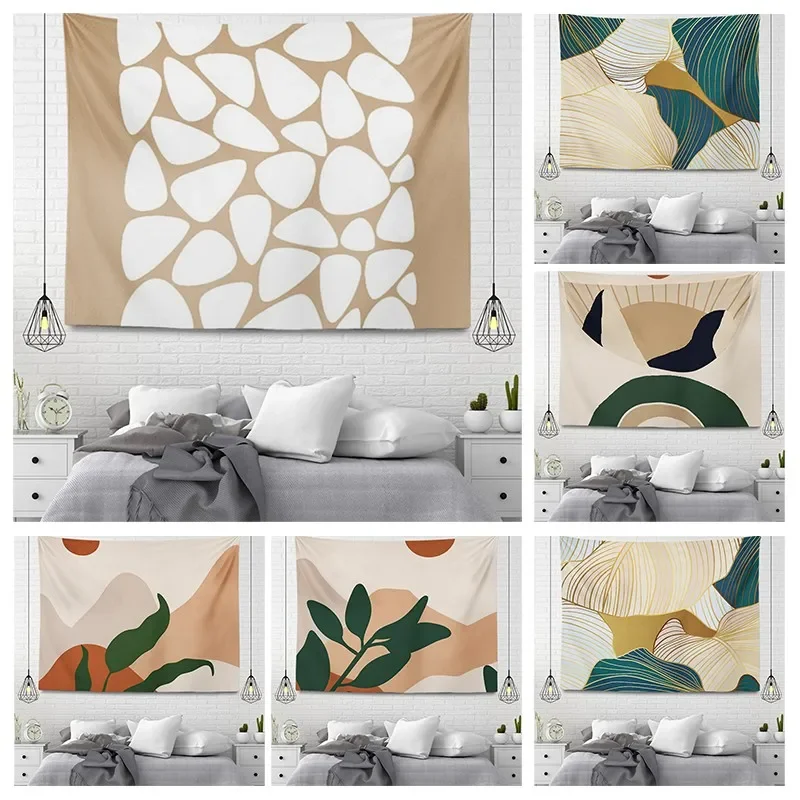 Настенный гобелен с растениями эстетическое украшение для домашней комнаты