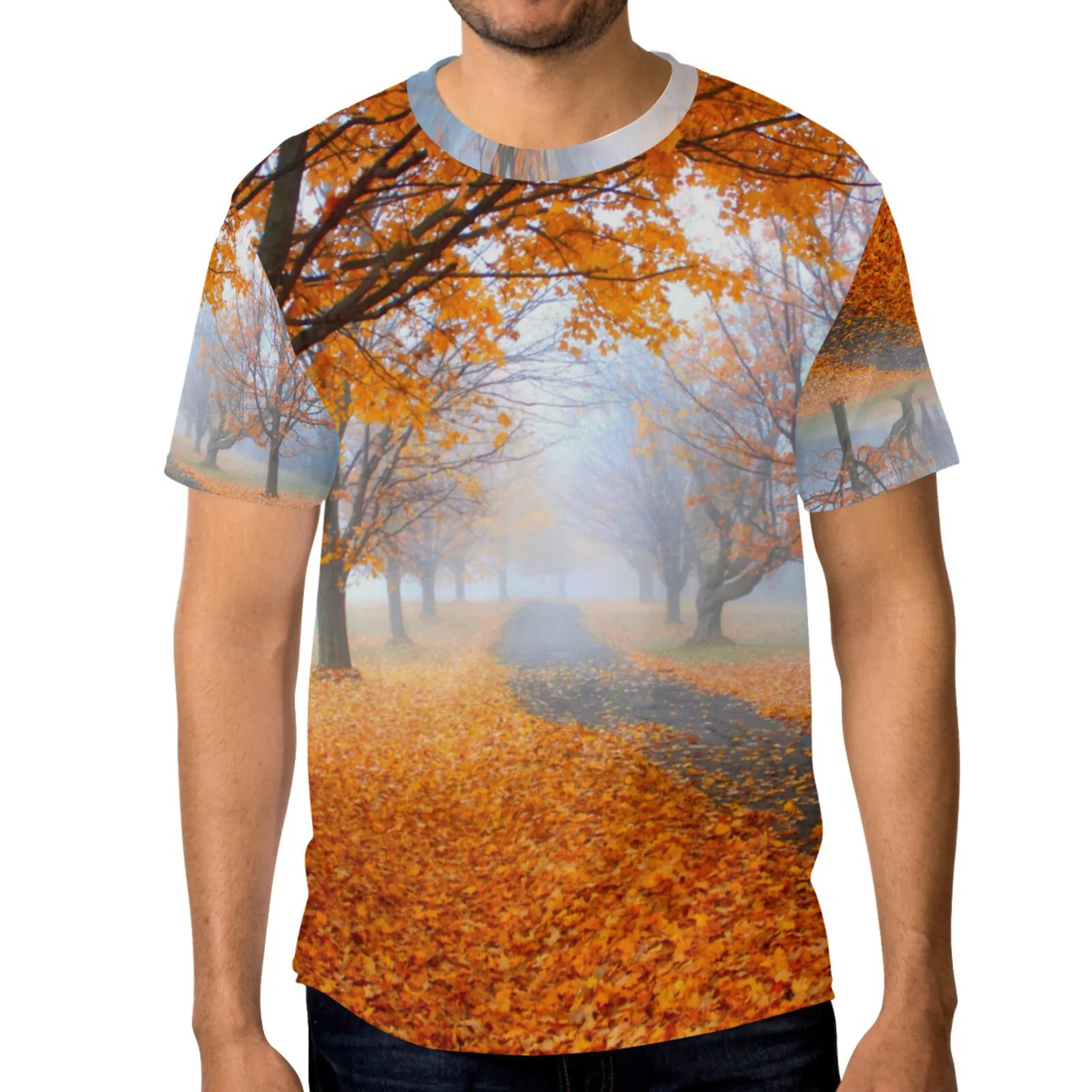 Летняя модная мужская футболка с коротким рукавом для пары 3D пляжная удобная и