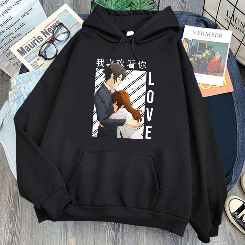 

Horimiya Izumi Miyamura Hug Kyouko Hori Sweatshirts Japanese Manga Graphic Printed Pullovers Mens Hoodies Long Sleeve Autumn Top