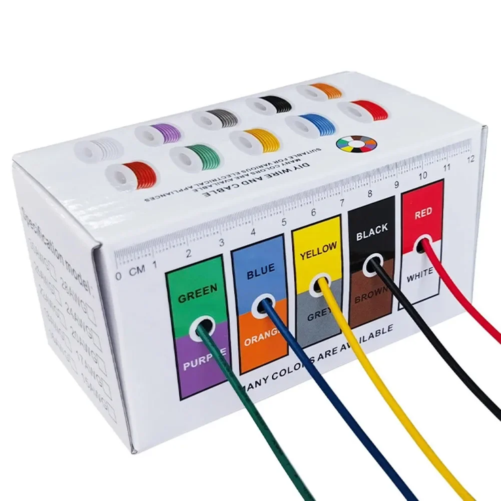 

Высокопроизводительный многожильный провод с изоляцией из ПВХ, 5-рулонный набор, подходящий для различных электронных применений и проектов