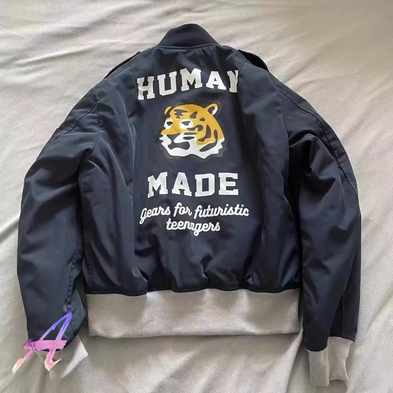 

Autumn-winter HUMAN MADE Cotton Jacket High Quality Tiger Print Air Force Jackets for Men Women Clothing