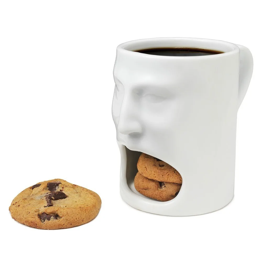

180ml 3D Creative Coffee Mug Biscuit Cookie Dessert Pocket Ceramic Mugs Coffee Milk Tea Cups Drinkware Kitchen Accessories
