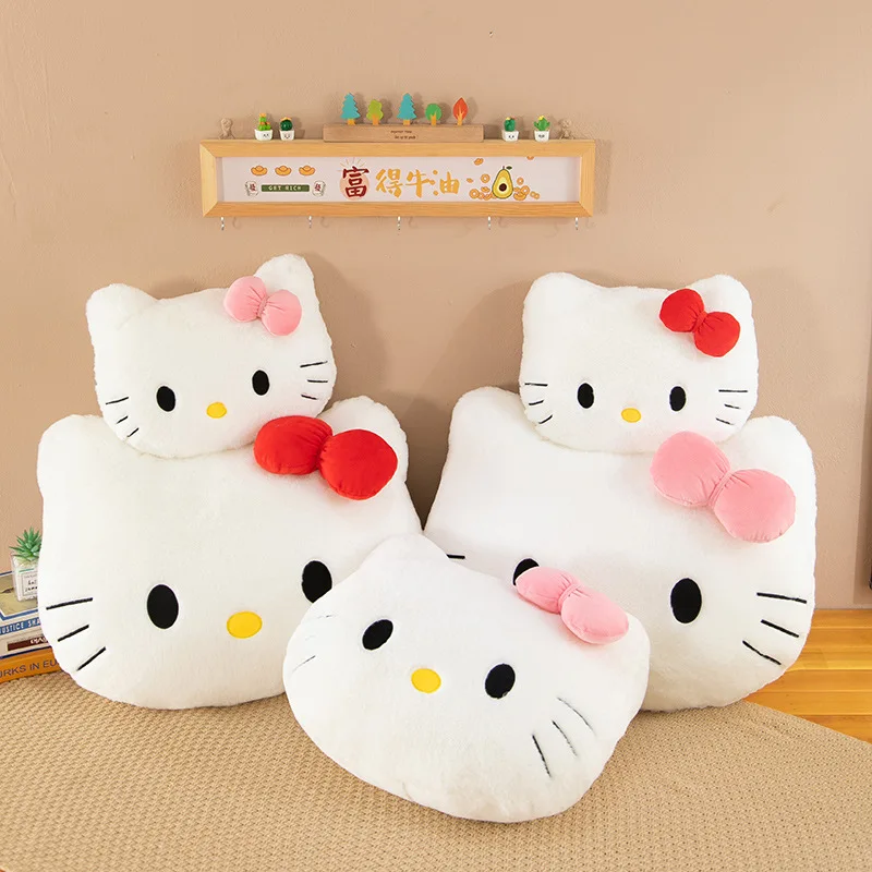 Подушка Hello Kitty 30/40 см милая большая диванная подушка с головой плюшевая кошки