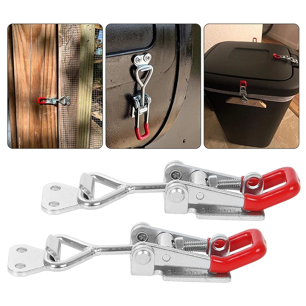 

2pcs Release Adjustable Box Buckle Door Bolt Clamp Toggle Clamp Stainless Steel For Doors, Household Appliances, Tables, Tool Bo