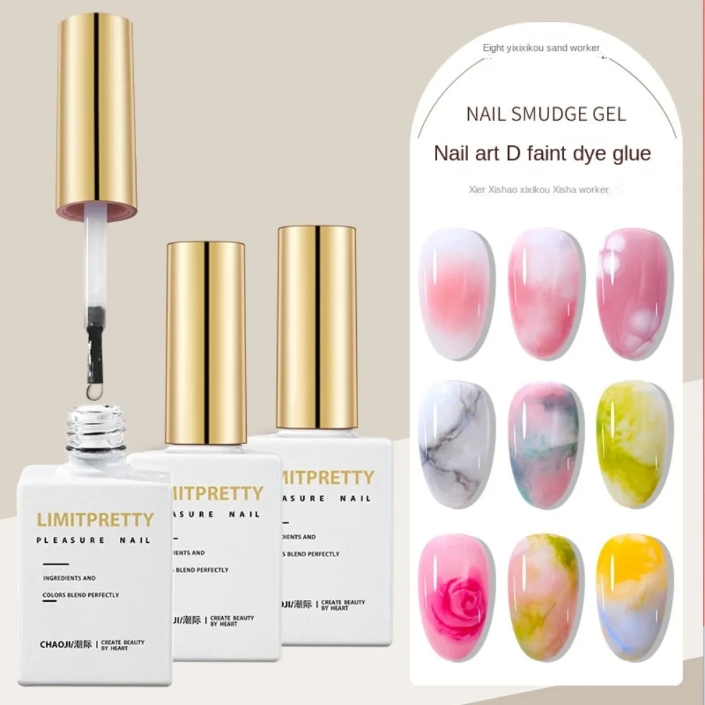 

15ml DIY Soak Off Phototherapy Manicure Tool Nail Lacquer Watercolor Ink Blooming Gel Nail Polish Marble Effect