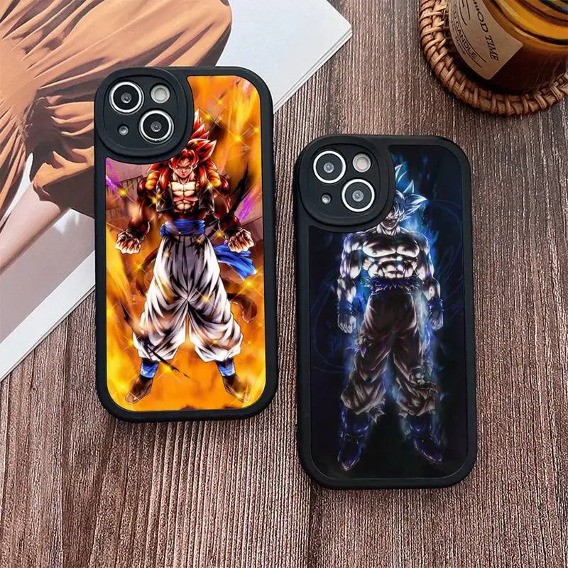 

Anime Dragon Ball Z Son Goku DBZ Phone Case For iPhone 14 Plus 13 12 11 Pro Max Mini X XS XR Soft Silicone Black Cover