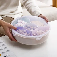 petals multi functional split snack tray household candy box dried storage with lid fruit creative box