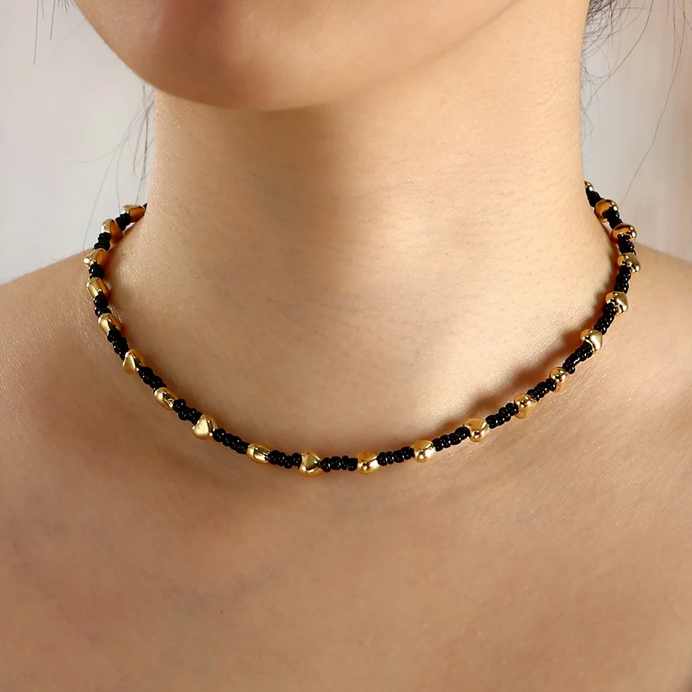 

Fashion Summer Womens Necklace Bohemian Seaside Holiday Beach Boho Beads Love Beaded Chains Choker Necklaces Jewelry For Girls