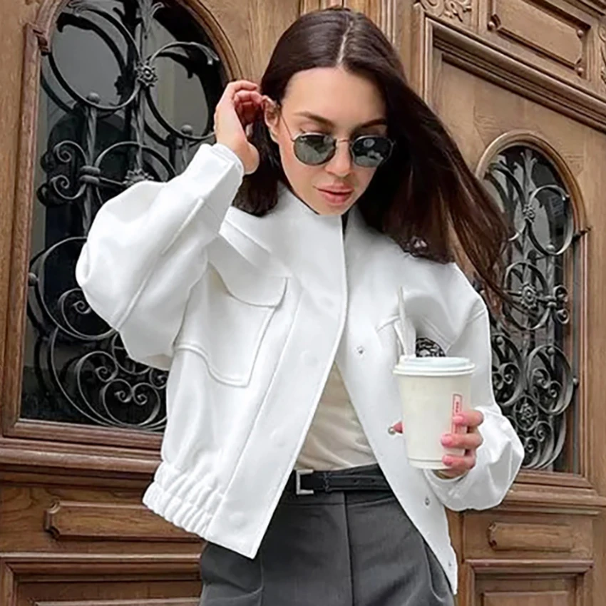 

Козка женская короткая осенне-зимняя, повседневная, однобортная