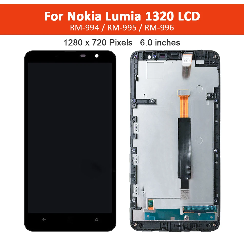 6 0 "Оригинальный ЖК-дисплей для Nokia Lumia 1320 RM-996 RM-995 сенсорный экран с дигитайзером