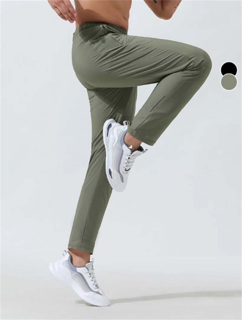 

Мужские спортивные брюки на осень и зиму, свободные тонкие дышащие быстросохнущие штаны для активного отдыха, бега, фитнеса, тренировок