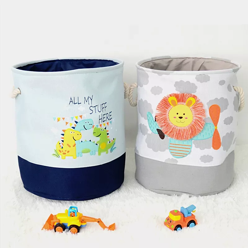 

NEW2023 Cute Dinosaur Baby Laundry Basket Foldable Toy Storage Bucket Picnic Dirty Clothes Basket Box Canvas Organizer Cartoon A