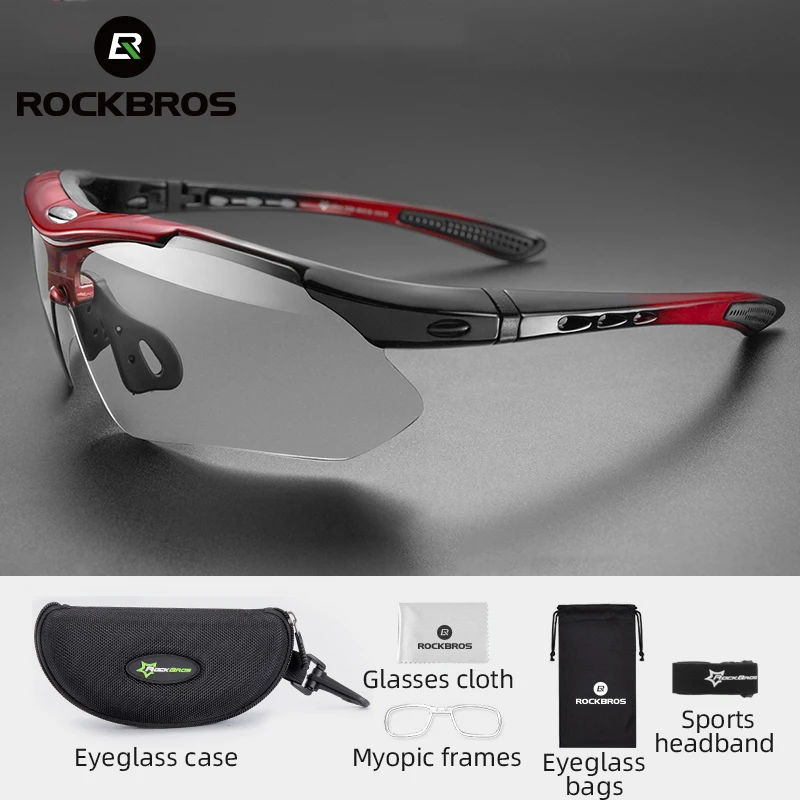 

Очки Rockbros велосипедные фотохромные, официальная оправа для близорукости, UV400