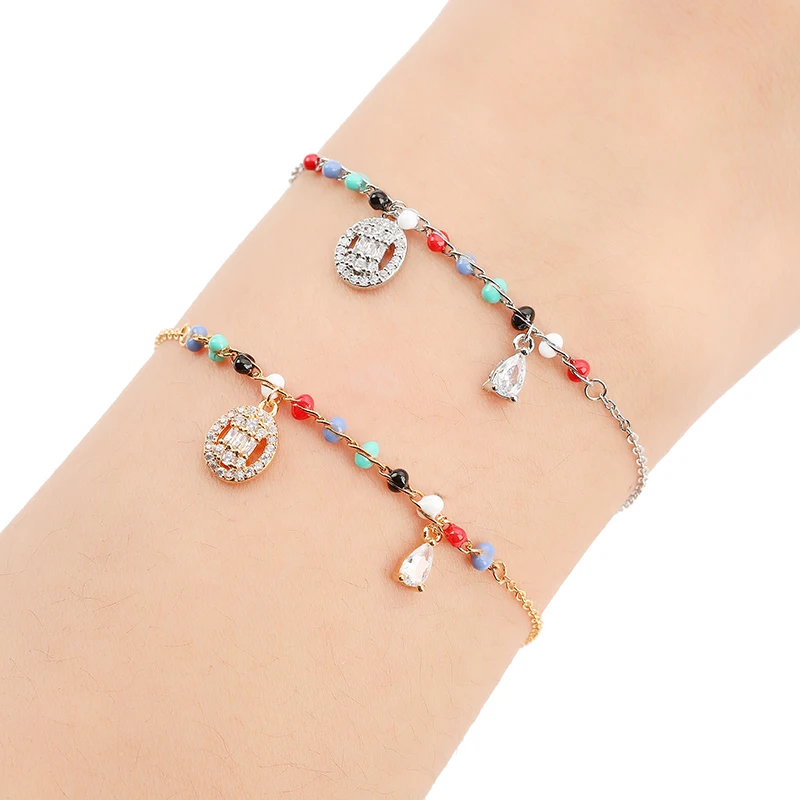 

Bracelet HADIYANA Fashion Cubic Zirconia Personality Round Adjustable Women's Party Bracelet SL3556 Prom Gift