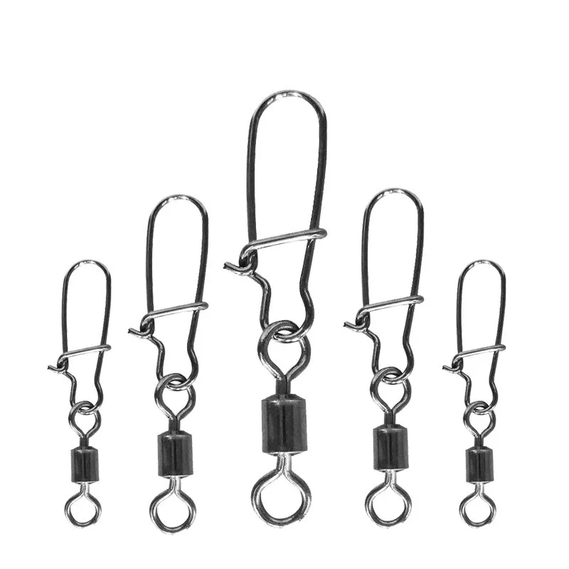 

1 @ #5 шт. рыболовные аксессуары коннектор штифт подшипник качения Вертлюг из нержавеющей стали защелкивающийся рыболовный крючок Вертлюги с...