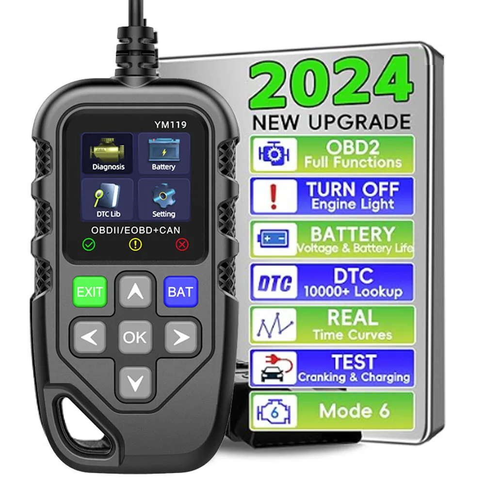 YM119 Усовершенствованный диагностический инструмент сканера OBD2 для проверки