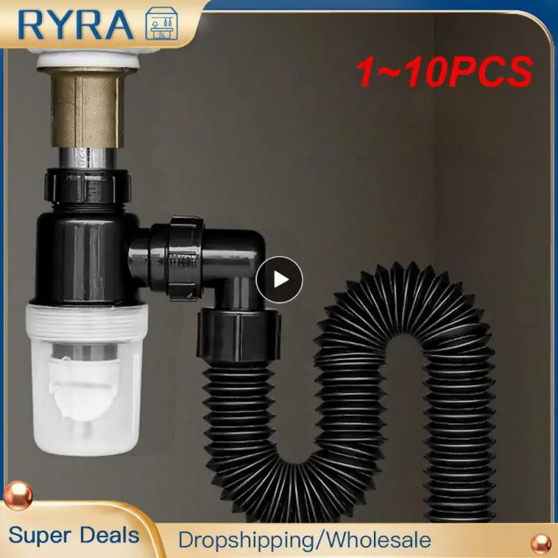 

1~10PCS Durable Kitchen Accessories Plumbing Home Sink Hose Washbasin Pipeline Sink Deodorant Strainer Drain Sewer Pipe