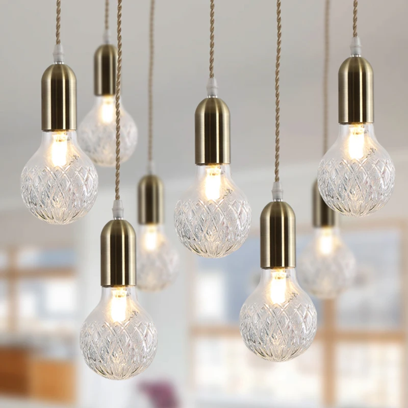 Стеклянный подвесной светильник Постмодернистские прикроватные светильники