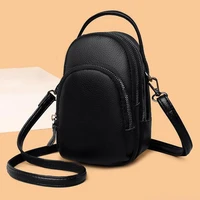 luxury designer genuine leather mobile phone bag high capacity cowhide women crossbody bags color female mini mobile phone bags