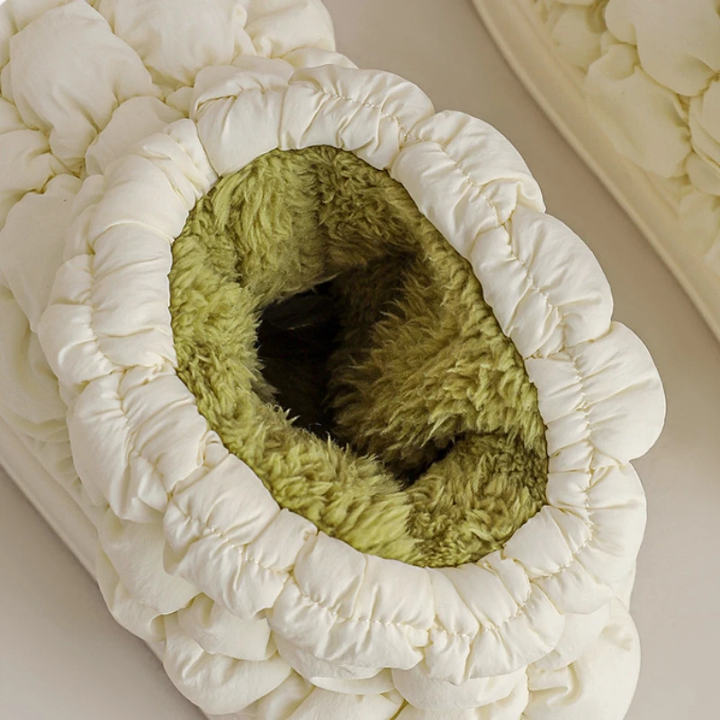 Platform Shoe for Female Warm Winter Woman Flat Heels Lovely Furry Short Boots Ladies Booties Outdoor Snow Boot