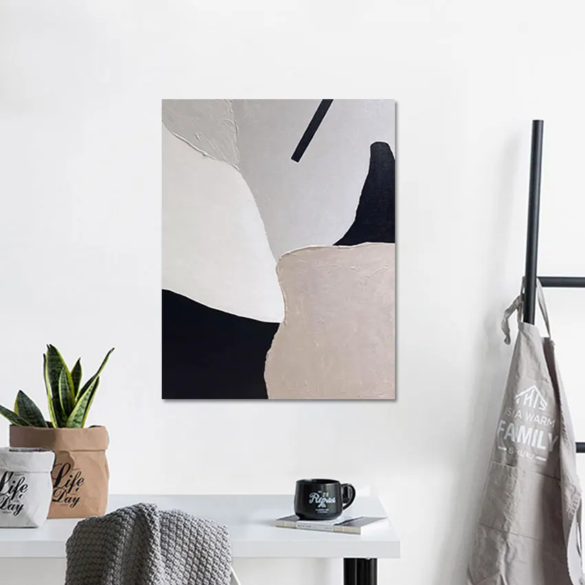 

Большая искусственная черная картина без рамки, лидер продаж, абстрактный холст, современные картины, домашнее украшение для стен