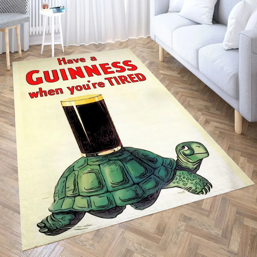 

Have a Guinness turtle 3D Carpet Living Room Kitchen Entrance Door Mat Anti-slip Floor Rug Bathroom Area Hallway Mats