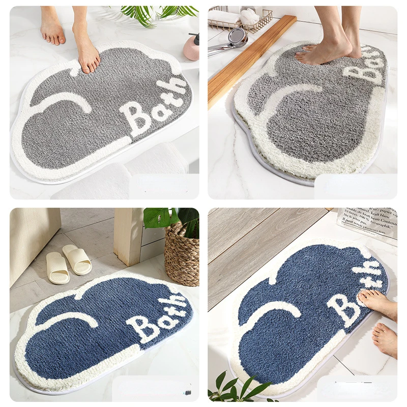 

Plush Rugs Cloud Shaped Soft Absorbent Bathroom Floor Mat Non-slip Living Room Decorative Bedside Carpets Nordic Rug
