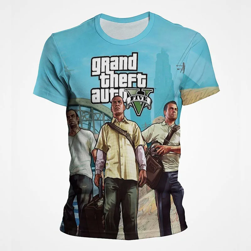 Футболка с 3D принтом из игры Grand Theft Auto GTA