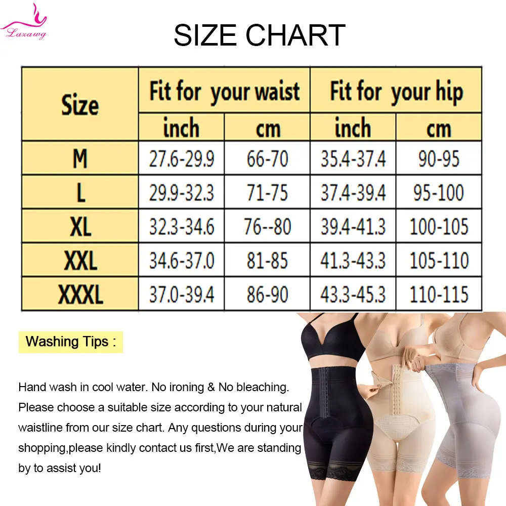 LAZAWG Body Shaper Shorts for Women Waist Trainer Tummy Control Panties High Waist Shapewear Ladies Safety Shorts Seamless
