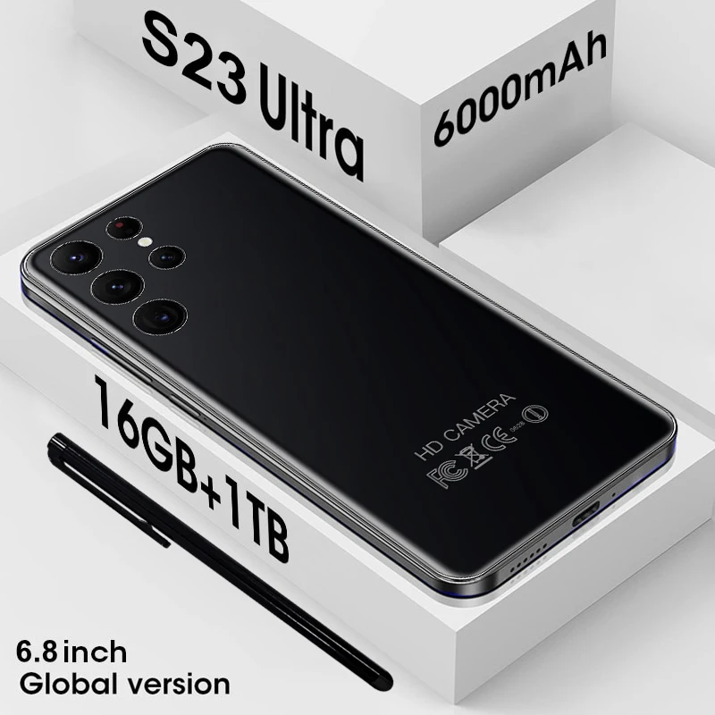 New S23 Ultra 5G Smartphone Android 6.8 Inch Full Screen 600