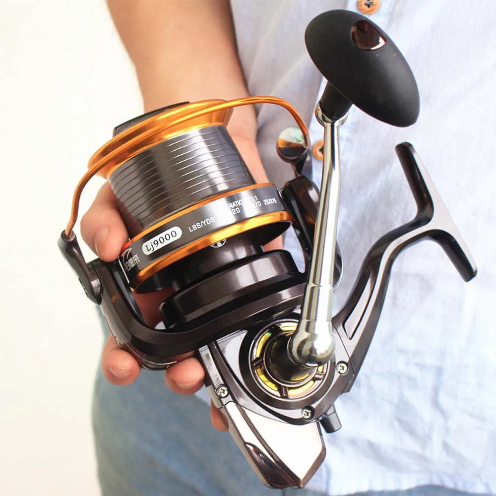 

FDDL LJ 2021 New 1000-9000 12+1BB 25kg Max Drag 5.2:1 Spinning Metal rocker Fishing Reel High-quality Trolling Reel