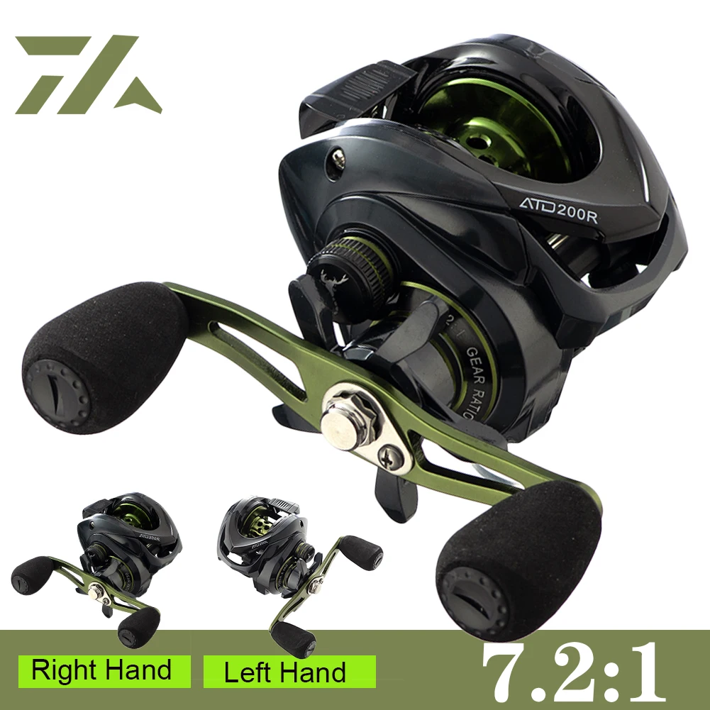 

Baitcasting Reel 8KG Max.Drag Fishing Reel Ultra-Light 7.2:1 Ratio Magnetic Brake Low Profile Long Casting Wheel Reel Tackle