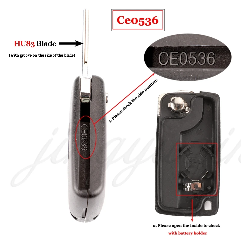 

Ключ jingyuqin автомобилей Fob Shell 2/3/4 Кнопки для Fiat Scudo Ulysse Fit Lancia Phedra HU83 / ВК2 лезвию Ce0523 Ce0536 Заменить ключи Case