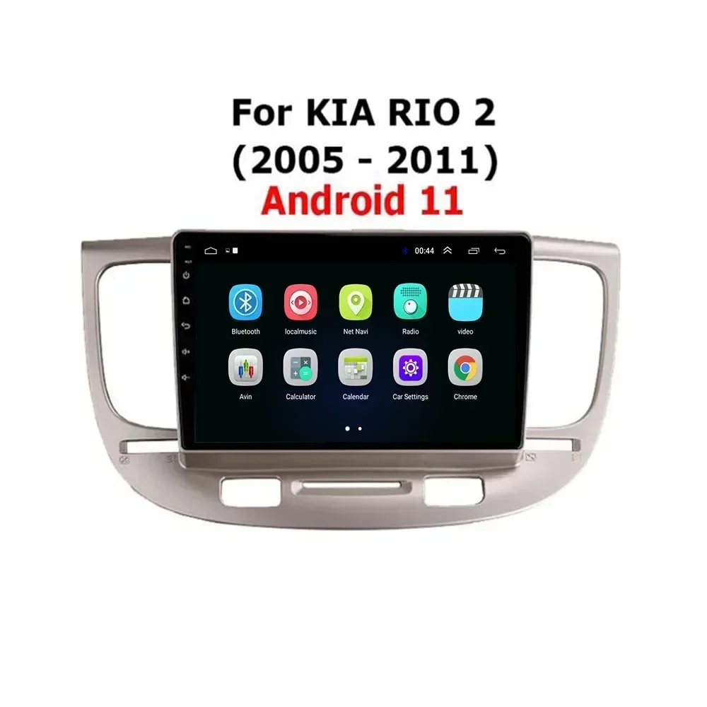 Android 13 Auto Carplay для Kia RIO 2 RIO2 2005-2011 Автомобильный радиоприемник Мультимедийный