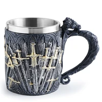 nordic viking sword beer mug flying dragon handle mug viking ornament