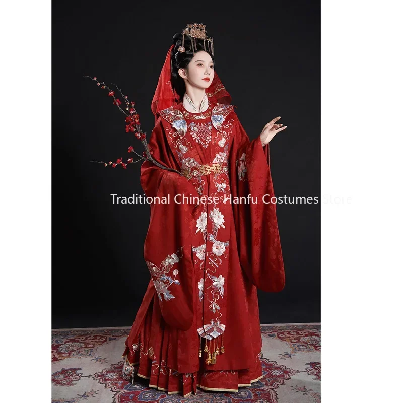 ZhongLingJi династия Мин свадебные женские тяжелые промышленные халаты Xiapi юбка с