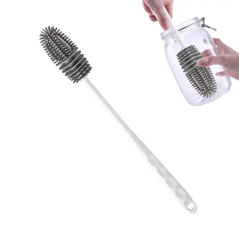 

Щетка-губка для чистки бутылок, щетка с длинной ручкой для чистки бутылок с водой, щетка для чистки детских бутылок