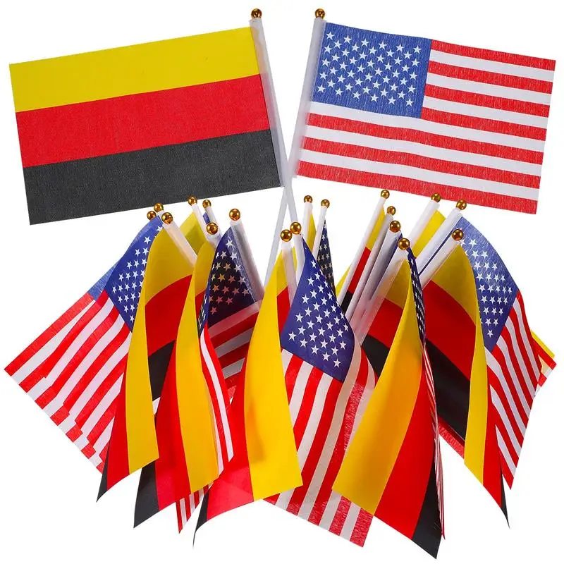 

Маленькие флаги в виде палочек, флаги США, немецкие флаги для встреч, спортивных мероприятий, праздников, немецкий флаг, машущий флагом