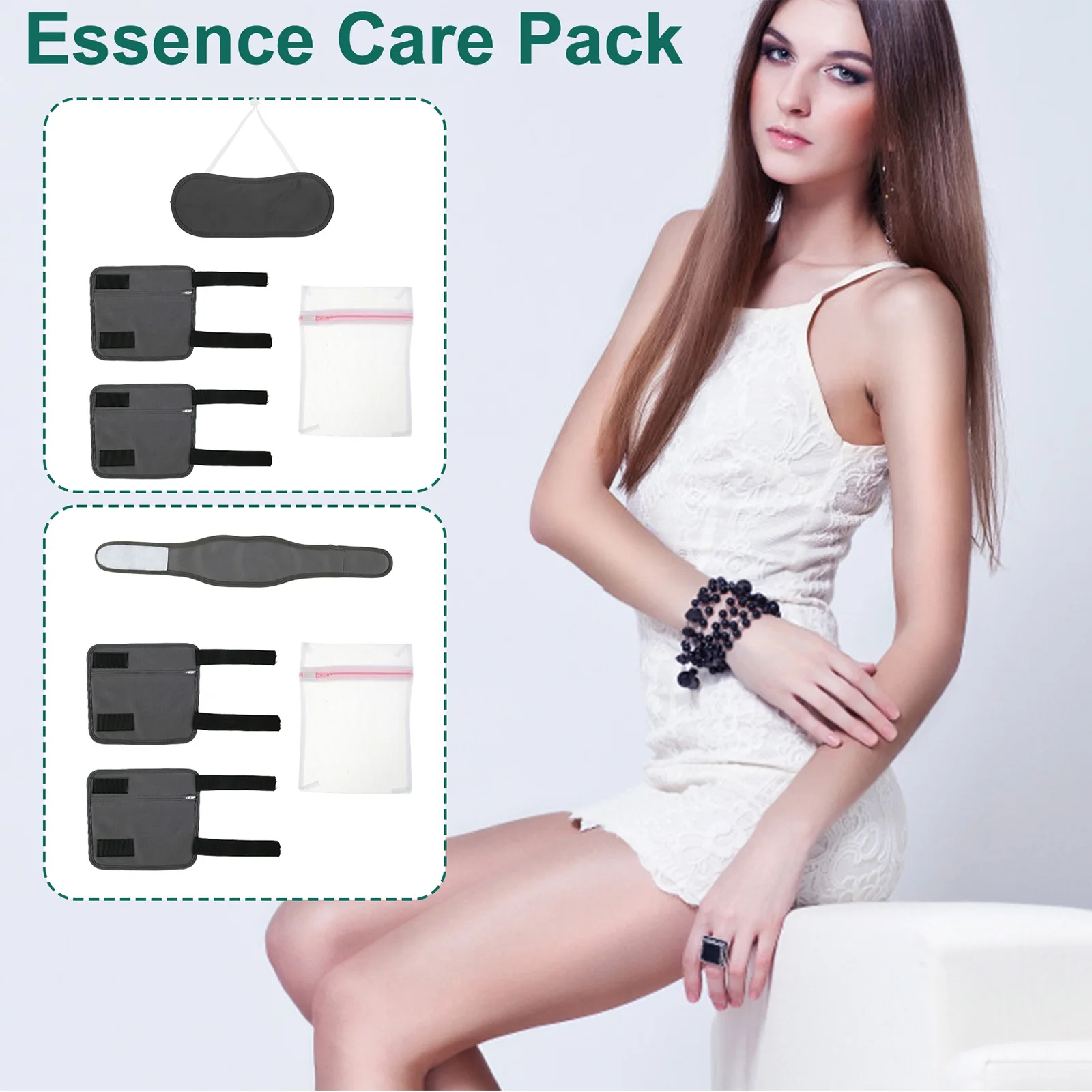 

New 3Pcs Neck Calf Essential Oil Pack Set Washable Reusable Bamboo Flannel Calf Essential Oil Wrap Mess-Free Oil Pack Wrap