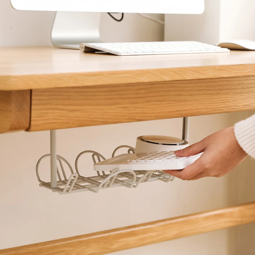 

Plastic Storage Rack Cable Organizer Desk Set Rack Shelf Table Bottom Socket Holder Hanging Rack Office Stationery Holder