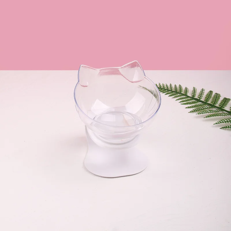 

Прозрачная двойная миска для кормления кошек и собак