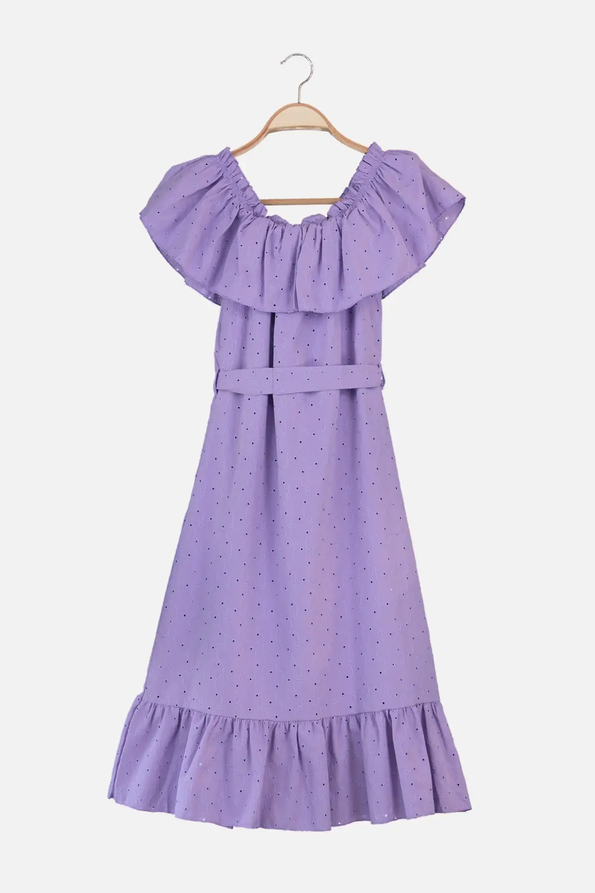 

Trendyol Belted Karmen Collar Embroideries Dress TWOSS21EL2997