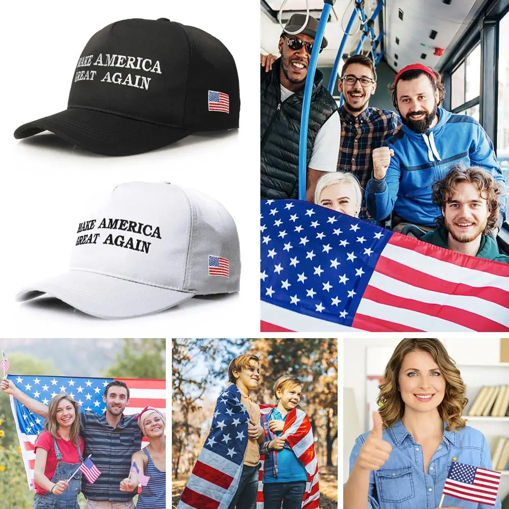 

New American Presidential Hat Make America Great Again Cap Embroidery Donald Republican Adjustable Trump Hat Baseball Casua D9L9