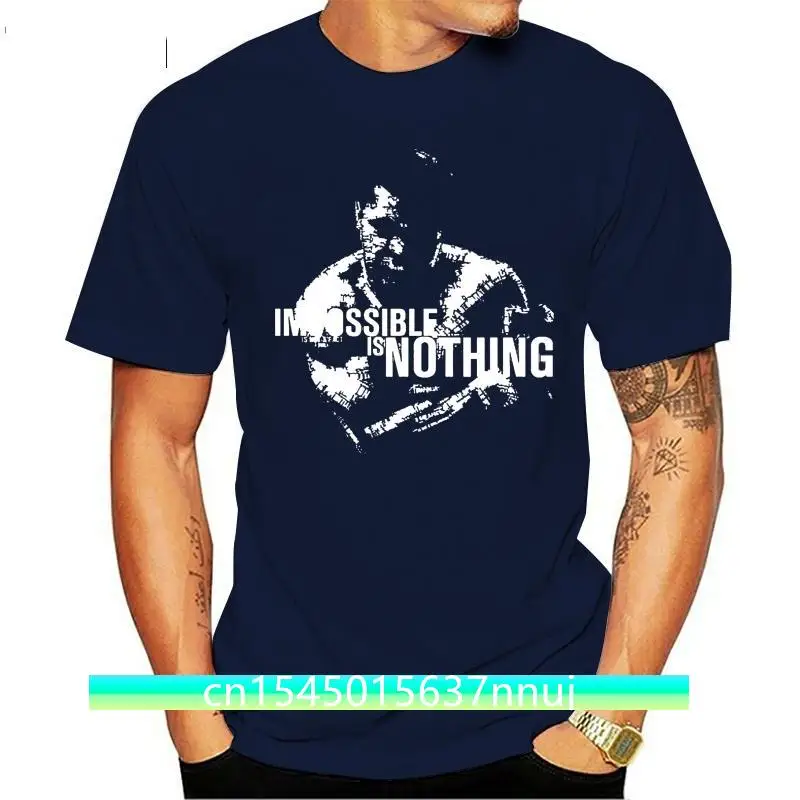 

Men Funy tshirt Mohamed Ali impossible is nothing Short Sleeve O-Neck Tops Tee men t shirt