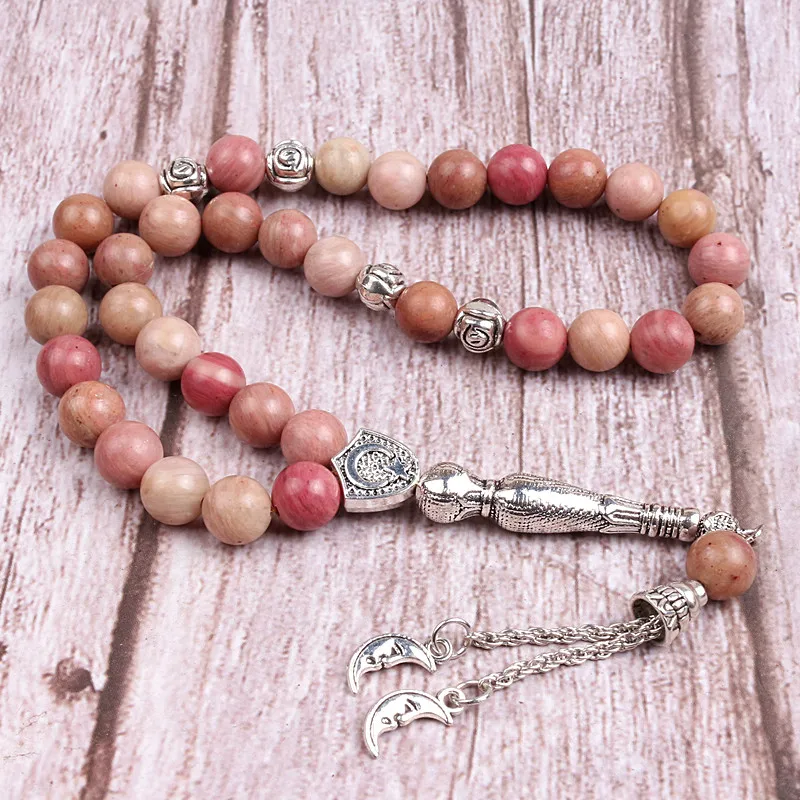 Четки круглые для мужчин и женщин Натуральные Искусственные бусины 8 мм 33